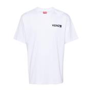 Witte T-shirts en Polos met Bloemmotief Kenzo , White , Heren