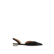 Gouden Hiel Slingback Ballerina's Aquazzura , Black , Dames