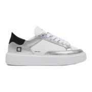 Witte Sneakers met Leren Details D.a.t.e. , White , Dames