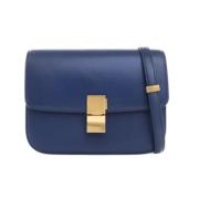 Pre-owned Leather celine-bags Celine Vintage , Blue , Dames