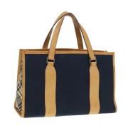 Pre-owned Canvas handbags Burberry Vintage , Blue , Dames