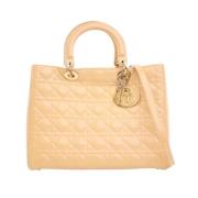 Pre-owned Leather dior-bags Dior Vintage , Beige , Dames