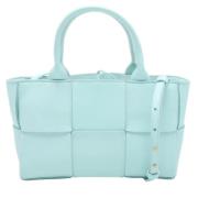 Pre-owned Leather totes Bottega Veneta Vintage , Blue , Dames