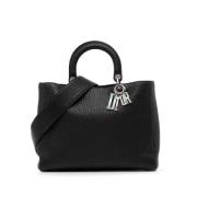 Pre-owned Leather handbags Dior Vintage , Black , Dames