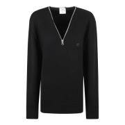 Zwarte wollen gebreide sweatshirt Aw24 Courrèges , Black , Dames