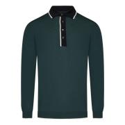 Groene Polo T-shirt met Ribgebreide Afwerking Low Brand , Green , Here...