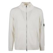 Witte Gebreide Gaze Sweater Aw24 C.p. Company , White , Heren