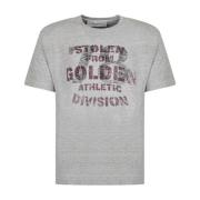 Bordeaux Print Grijs T-shirt Golden Goose , Gray , Heren