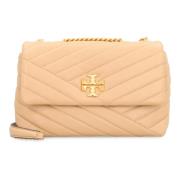 Chevron Leren Schoudertas Tory Burch , Pink , Dames