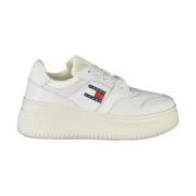 Witte Leren Bold Sole Sneakers Tommy Hilfiger , White , Dames