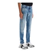 Laagbouw regular fit jeans met taps toelopende pijp Dolce & Gabbana , ...