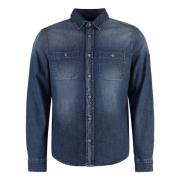 Denim Shirt met Twee Voorzakken Paul & Shark , Blue , Heren