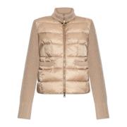 Vest met gewatteerde voorkant Moncler , Beige , Dames