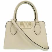 Pre-owned Leather handbags Valentino Vintage , Beige , Dames