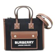 Pre-owned Leather shoulder-bags Burberry Vintage , Black , Dames