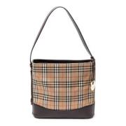 Pre-owned Canvas shoulder-bags Burberry Vintage , Beige , Dames