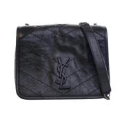 Pre-owned Leather shoulder-bags Yves Saint Laurent Vintage , Black , D...