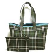 Pre-owned Cotton totes Burberry Vintage , Green , Dames