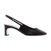 Slingback met Vierkante Neus en Sculpturale Hak aeyde , Black , Dames