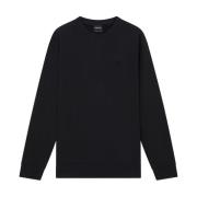 Tonal Eagle Crew Neck Sweatshirt Lyle & Scott , Black , Heren