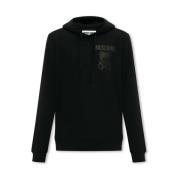 Zwarte Sweatshirt Stijlvol Comfortabel Ss24 Moschino , Black , Heren