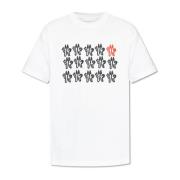 T-shirt met logo Moncler , White , Heren