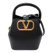 Pre-owned Leather handbags Valentino Vintage , Black , Dames