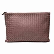 Pre-owned Leather clutches Bottega Veneta Vintage , Pink , Dames