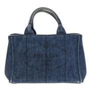 Pre-owned Denim prada-bags Prada Vintage , Blue , Dames