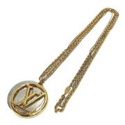 Pre-owned Metal necklaces Louis Vuitton Vintage , Yellow , Dames