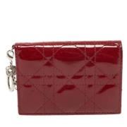 Pre-owned Leather wallets Dior Vintage , Red , Dames