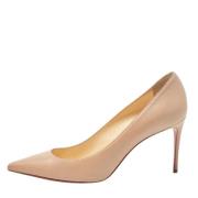 Pre-owned Leather heels Christian Louboutin Pre-owned , Pink , Dames