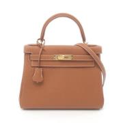 Pre-owned Leather handbags Hermès Vintage , Brown , Dames