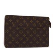 Pre-owned Canvas clutches Louis Vuitton Vintage , Brown , Dames