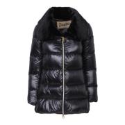 Zwarte Donsjas Elegante Winterstijl Herno , Black , Dames