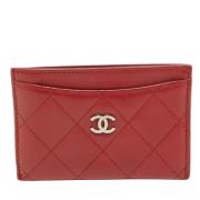 Pre-owned Leather wallets Chanel Vintage , Red , Dames