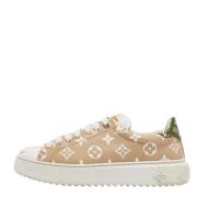 Pre-owned Canvas sneakers Louis Vuitton Vintage , Beige , Dames