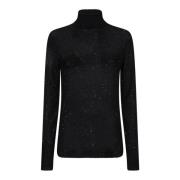 Zwarte Paillettrui Aw24 Fabiana Filippi , Black , Dames