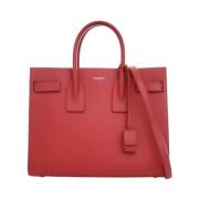 Pre-owned Leather handbags Yves Saint Laurent Vintage , Red , Dames