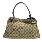 Pre-owned Canvas totes Gucci Vintage , Beige , Dames