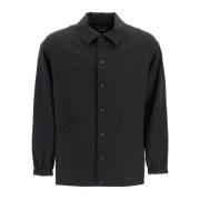 Gestreept Overshirt met Drukknoopsluiting Y-3 , Black , Heren