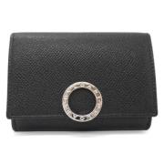 Pre-owned Leather wallets Bvlgari Vintage , Black , Dames