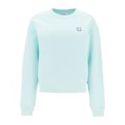 Bold Fox Head Crewneck Sweatshirt Maison Kitsuné , Blue , Dames