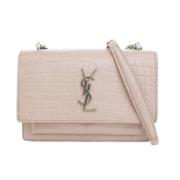 Pre-owned Leather shoulder-bags Yves Saint Laurent Vintage , Beige , D...