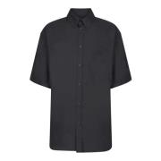 Zwart T-shirt Polo Stijl Balenciaga , Black , Heren