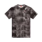 Multicolor T-shirt voor mannen Ss24 Diesel , Black , Heren