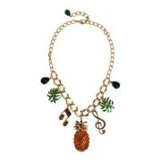 Ananas Kristal Muzikale Charme Ketting Dolce & Gabbana , Yellow , Dame...