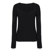 Luxe Zwarte Gebreide Kleding Aw24 Pinko , Black , Dames