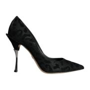 Leopard Lurex High Heel Pumps Dolce & Gabbana , Black , Dames