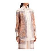 Paisley Haze Zijden Blouse Ontwerp Zimmermann , Multicolor , Dames